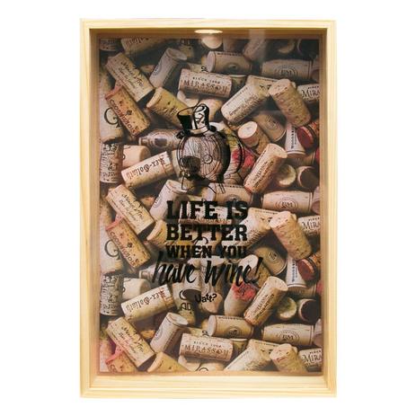 Quadro Porta Rolhas em Pinus - Have Wine - Uatt Menor preço em Quadro Porta Rolhas em Pinus - Have Wine - Uatt