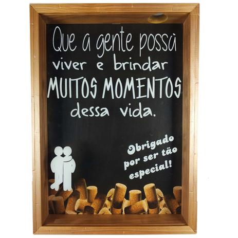 Quadro Porta Rolhas ou Tampinhas Presente Decorativo Rustico MDF - Art frame Menor preço em Quadro Porta Rolhas ou Tampinhas Presente Decorativo Rustico MDF - Art frame