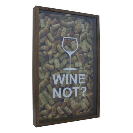 Quadro Porta Rolhas Taça Wine Not 30x50x5 - Kapos Menor preço em Quadro Porta Rolhas Taça Wine Not 30x50x5 - Kapos
