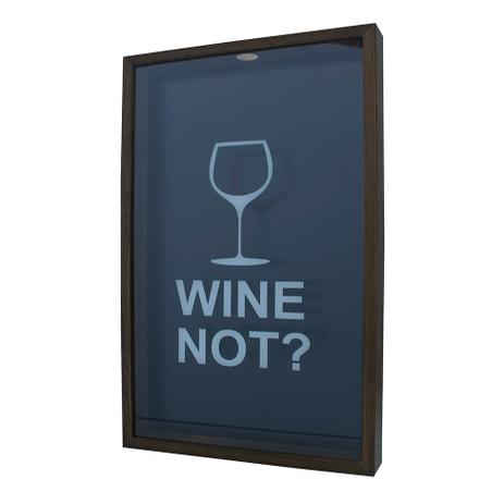 Quadro Porta Rolhas Wine Not 30X50Imbuia - Kapos Menor preço em Quadro Porta Rolhas Wine Not 30X50Imbuia - Kapos