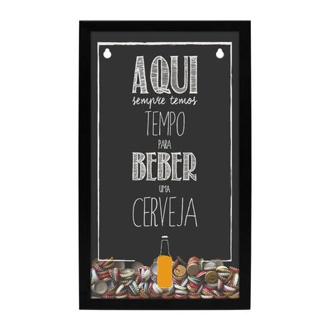 Quadro Porta-tampinhas Cerveja Sempre - Geguton Menor preço em Quadro Porta-tampinhas Cerveja Sempre - Geguton