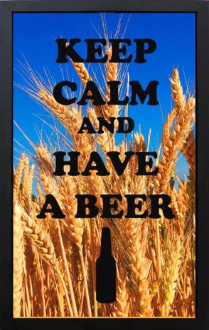 Quadro Porta Tampinhas Cevada Keep Calm And Have A Beer 28x43x5cm - Decore pronto Menor preço em Quadro Porta Tampinhas Cevada Keep Calm And Have A Beer 28x43x5cm - Decore pronto