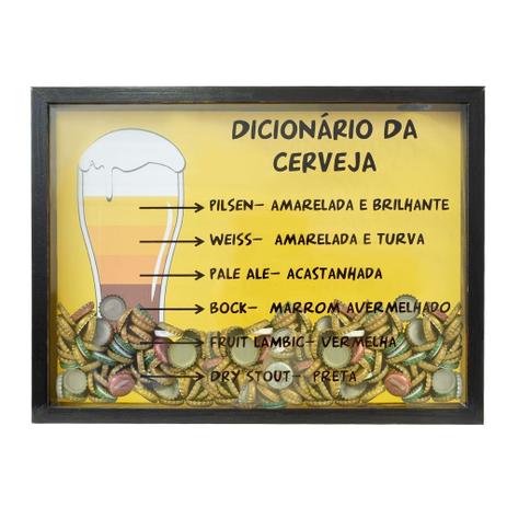 Quadro porta tampinhas de cerveja bebidas grande rustico vintage dicionario da cerveja em madeira e - Gimp Menor preço em Quadro porta tampinhas de cerveja bebidas grande rustico vintage dicionario da cerveja em madeira e - Gimp