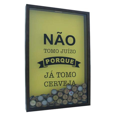 Quadro Porta Tampinhas Juizo 30x50x5 Imbuia - Kapos é boa?