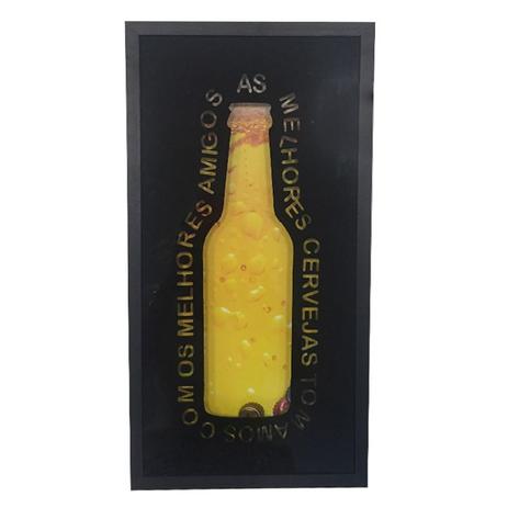 Quadro Porta Tampinhas Personalizado em MDF Preto 57x27x3Cm - Maisaz é boa?