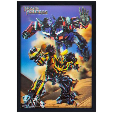 Quadro Poster 3D Filme Transformers Vingança dos Derrotados 50x70cm - Decore pronto Menor preço em Quadro Poster 3D Filme Transformers Vingança dos Derrotados 50x70cm - Decore pronto