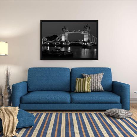 Quadro Poster com Moldura e Vidro Londres London Bridge 90x60cm - Decore pronto Menor preço em Quadro Poster com Moldura e Vidro Londres London Bridge 90x60cm - Decore pronto