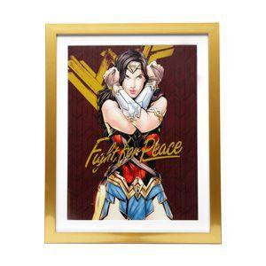 Quadro poster vidro/madeira passepartout wb ww fighter gold frame colorido 31x2.3x39cm - Urban Menor preço em Quadro poster vidro/madeira passepartout wb ww fighter gold frame colorido 31x2.3x39cm - Urban