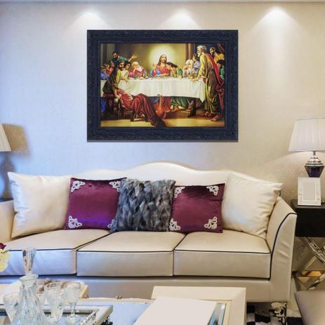 Quadro Religioso Decorativo Santa Ceia 110x80cm - Decore pronto Menor preço em Quadro Religioso Decorativo Santa Ceia 110x80cm - Decore pronto