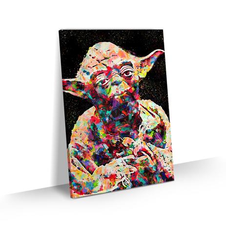 Quadro Star Wars Grande Mestre Yoda Colorido Tela 90x60 - Bimper Menor preço em Quadro Star Wars Grande Mestre Yoda Colorido Tela 90x60 - Bimper