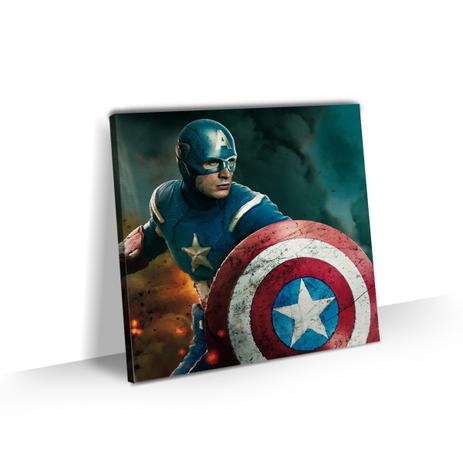 Quadro Super Herói Capitão América Quarto Criança 50x50 - Bimper Menor preço em Quadro Super Herói Capitão América Quarto Criança 50x50 - Bimper
