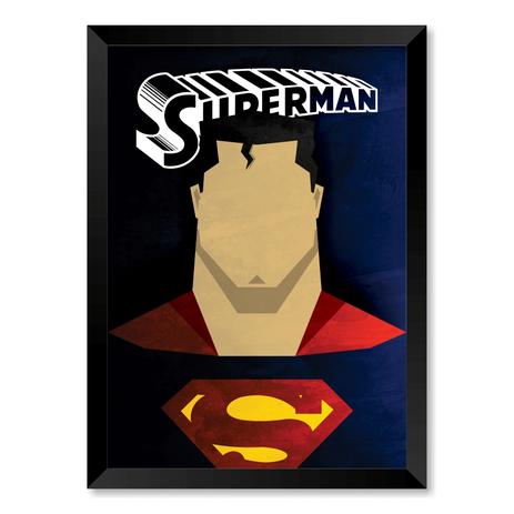 QUADRO SUPERMAN - TAMANHO A2 - Moldura Preta Com Acrílico - Pôster no quadro Menor preço em QUADRO SUPERMAN - TAMANHO A2 - Moldura Preta Com Acrílico - Pôster no quadro