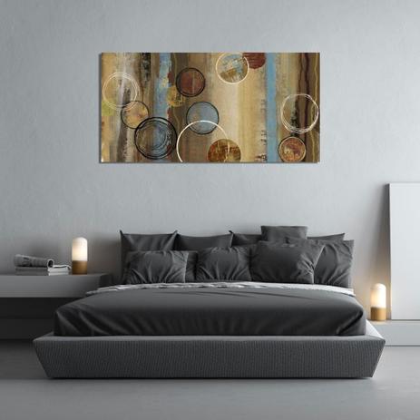 Quadro Tela Decorativa Abstrata Circulos 120x60cm - Decore pronto Menor preço em Quadro Tela Decorativa Abstrata Circulos 120x60cm - Decore pronto