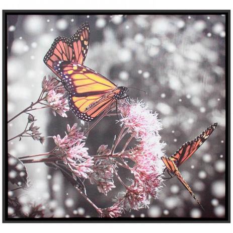 Quadro Tela Decorativa Emoldurada Borboletas em Flor 70x75cm - Decore pronto Menor preço em Quadro Tela Decorativa Emoldurada Borboletas em Flor 70x75cm - Decore pronto