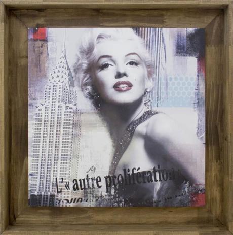 Quadro Tela Decorativa Emoldurada Marilyn Monroe Nova York 80x80cm - Decore pronto Menor preço em Quadro Tela Decorativa Emoldurada Marilyn Monroe Nova York 80x80cm - Decore pronto