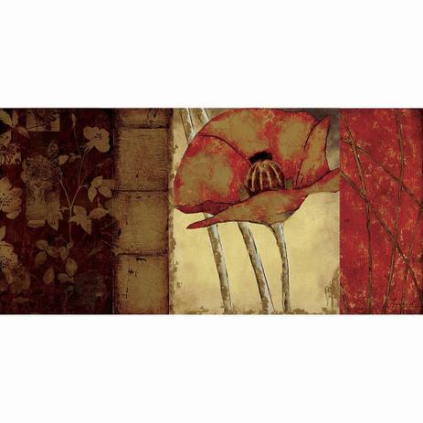 Quadro Tela Decorativa Floral Papoula Vermelha 120x60cm - Decore pronto Menor preço em Quadro Tela Decorativa Floral Papoula Vermelha 120x60cm - Decore pronto