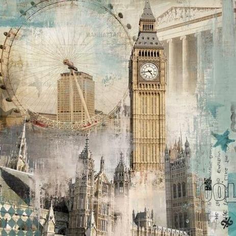 Quadro Tela Decorativa Londres Alguns Pontos Turísticos 60x60cm - Decore pronto Menor preço em Quadro Tela Decorativa Londres Alguns Pontos Turísticos 60x60cm - Decore pronto