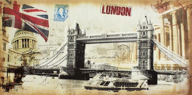 Quadro Tela Decorativa Londres Pontos Turísticos 120x60cm - Decore pronto Menor preço em Quadro Tela Decorativa Londres Pontos Turísticos 120x60cm - Decore pronto