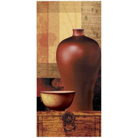 Quadro Tela Decorativa Vaso Vermelho 30x60cm - Decore pronto Menor preço em Quadro Tela Decorativa Vaso Vermelho 30x60cm - Decore pronto