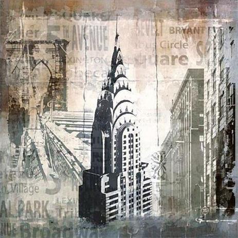Quadro Tela Impressa Chrysler Building New York 60x60cm - Decore pronto Menor preço em Quadro Tela Impressa Chrysler Building New York 60x60cm - Decore pronto