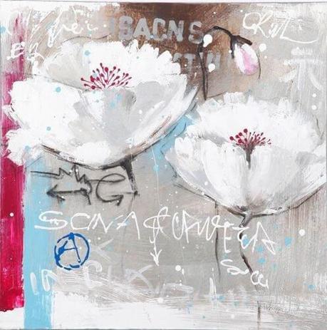 Quadro Tela Impressa Flor Papoula Branca 60x60cm - Decore pronto Menor preço em Quadro Tela Impressa Flor Papoula Branca 60x60cm - Decore pronto