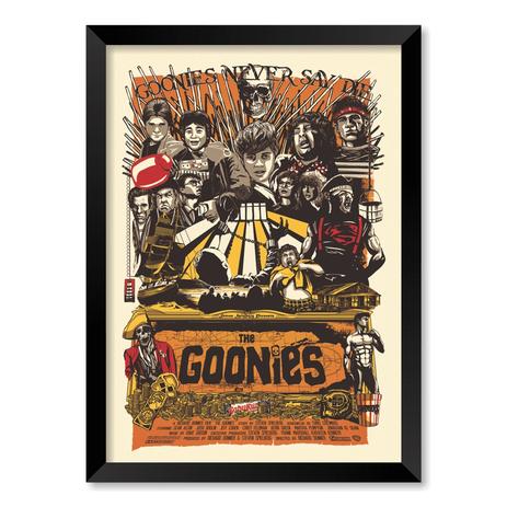 QUADRO THE GOONIES - TAMANHO A5 - Moldura Preta Com Acrílico - Pôster no quadro Menor preço em QUADRO THE GOONIES - TAMANHO A5 - Moldura Preta Com Acrílico - Pôster no quadro