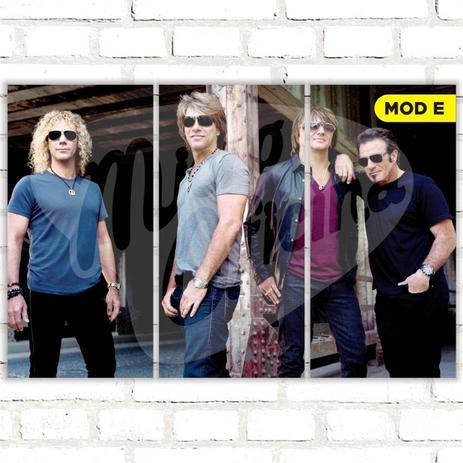 Quadro Triplo Decorativo - Bon Jovi - Modelo E - Micro oficina Menor preço em Quadro Triplo Decorativo - Bon Jovi - Modelo E - Micro oficina
