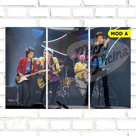Quadro Triplo Decorativo - Rolling Stones - Modelo A - Micro oficina Menor preço em Quadro Triplo Decorativo - Rolling Stones - Modelo A - Micro oficina
