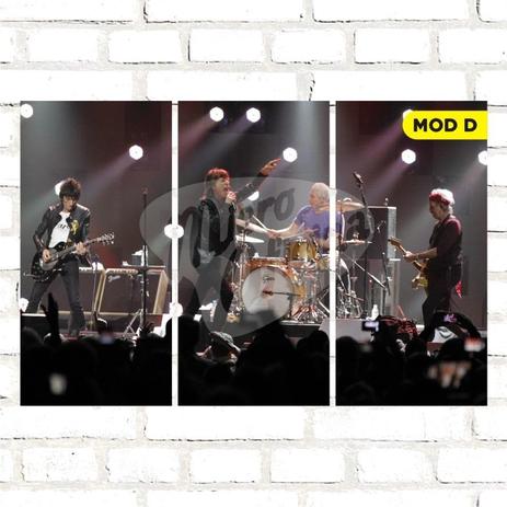 Quadro Triplo Decorativo - Rolling Stones - Modelo D - Micro oficina Menor preço em Quadro Triplo Decorativo - Rolling Stones - Modelo D - Micro oficina