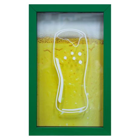 Quadro Tulipa Porta Tampinhas 17x27x3 cm Verde - Kapos Menor preço em Quadro Tulipa Porta Tampinhas 17x27x3 cm Verde - Kapos