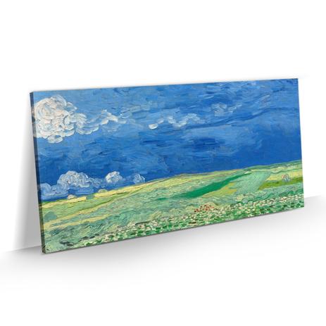 Quadro Van Gogh Grande Campo Trigo Nuvens Trovão 100x50 - Bimper Menor preço em Quadro Van Gogh Grande Campo Trigo Nuvens Trovão 100x50 - Bimper