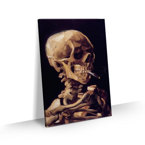 Quadro Van Gogh Grande Caveira Cigarro Aceso Tela 90x60 - Bimper Menor preço em Quadro Van Gogh Grande Caveira Cigarro Aceso Tela 90x60 - Bimper