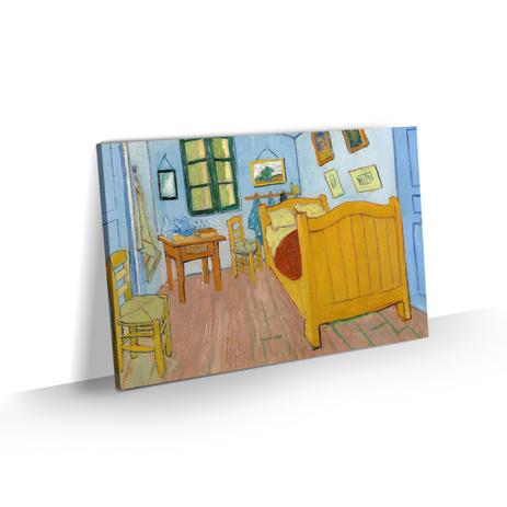 Quadro Van Gogh Grande Quarto em Arles Tela Tecido 90x60 - Bimper Menor preço em Quadro Van Gogh Grande Quarto em Arles Tela Tecido 90x60 - Bimper