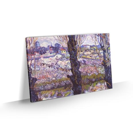 Quadro Van Gogh Grande Vista em Arles Pomar em flor 90x60 - Bimper Menor preço em Quadro Van Gogh Grande Vista em Arles Pomar em flor 90x60 - Bimper