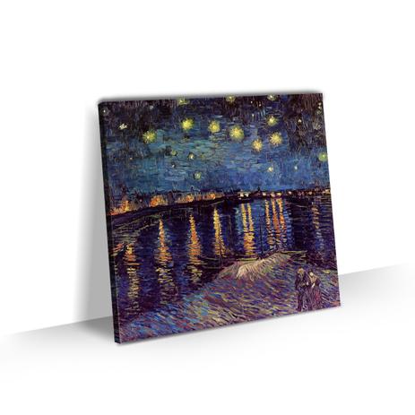 Quadro Van Gogh Noite Estrelada Sobre o Ródano Tela 50x50 - Bimper Menor preço em Quadro Van Gogh Noite Estrelada Sobre o Ródano Tela 50x50 - Bimper