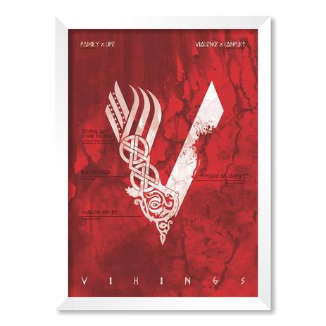 QUADRO VIKINGS - TAMANHO A3 - Moldura Branca Sem Acrílico - Pôster no quadro é boa?