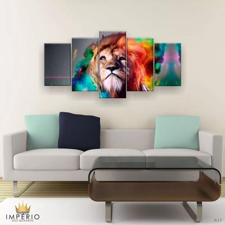 Quadros Decorativo Foto Leao Aquarela Color 5pc Sala Kit Loja Wall Frame Quadro Decorativo Magazine Luiza A sala de estar é provavelmente o ambiente da casa que mais recebe quadros decorativos, e aqui há uma série de possibilidades, desde modelos de quadros decorativos para sala super modernos com imagens abstratas, até. quadros decorativo foto leao aquarela color 5pc sala kit loja wall frame