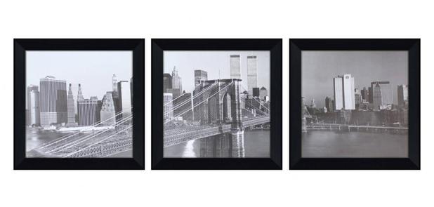 Quadros Decorativos Combo Kit com 3 Quadros Nova York Ponte do Brooklyn 150x50cm - Decore pronto Menor preço em Quadros Decorativos Combo Kit com 3 Quadros Nova York Ponte do Brooklyn 150x50cm - Decore pronto