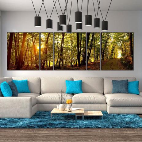 Quadros Grandes para Sala Kit com 5 Quadros 500x150cm - Decore pronto Menor preço em Quadros Grandes para Sala Kit com 5 Quadros 500x150cm - Decore pronto