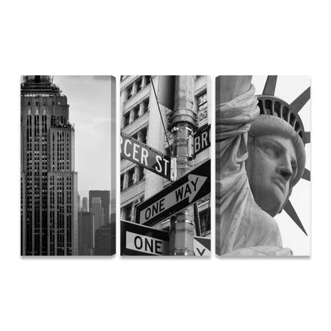 Quadros Nova York Detalhes Decorativo Sala Kit 3 Telas MD - Bimper é boa?