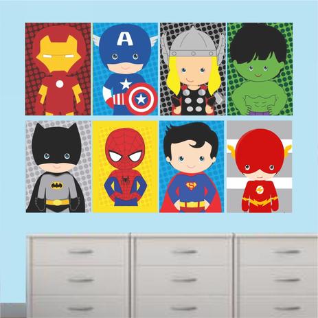 Quadros Super Heróis Marvel Decorativo Infantil - Quadros mais é boa?