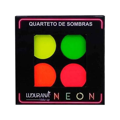 Quarteto De Sombras Neon Ludurana Super Pigmentação Olhos