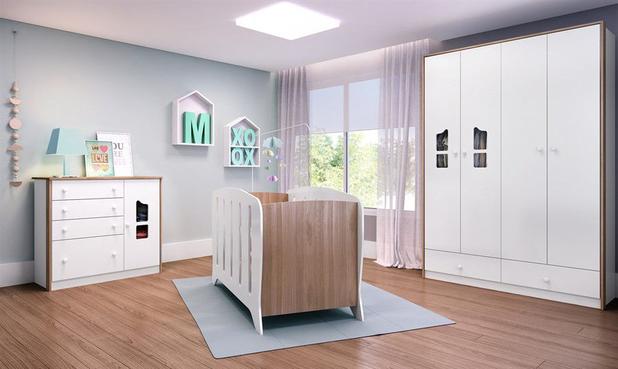 Quarto Bebê Camafeu 100 MDF Multimoveis Menor preço em Quarto Bebê Camafeu 100 MDF Multimoveis