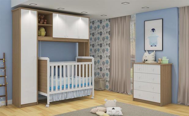 Quarto Bebê compacto Dani 100 MDF Peroba Móveis Menor preço em Quarto Bebê compacto Dani 100 MDF Peroba Móveis