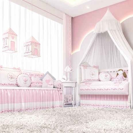 Quarto Bebe Menina Patchwork Rosa 30pcs Grao De Gente No Magalu Magazine Luiza