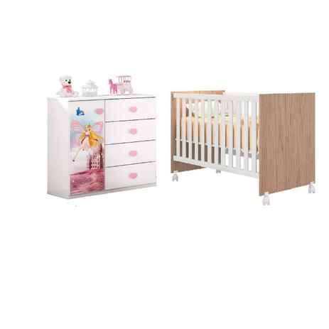 Quarto Berço Americano Mini Cama E Comoda Carruagem Móveis Estrela - Qmovi Menor preço em Quarto Berço Americano Mini Cama E Comoda Carruagem Móveis Estrela - Qmovi