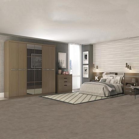 Quarto Casal Completo Modelo 16 Nature Fosco - Móveis kappesberg Menor preço em Quarto Casal Completo Modelo 16 Nature Fosco - Móveis kappesberg