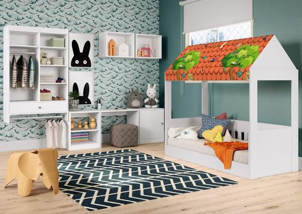 Quarto Completo Zoo II Branco - Quiditá Menor preço em Quarto Completo Zoo II Branco - Quiditá