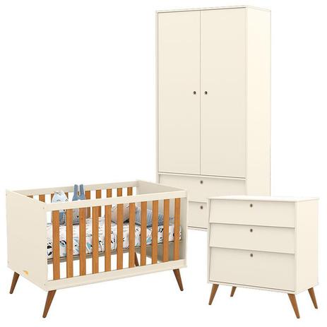 Quarto de Bebê 2 Portas com Gaveteiro Retro Gold Off White Freijó Eco Wood  Matic - Matic Moveis é boa?