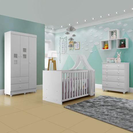 Quarto de Bebê Completo C/ Guarda Roupa 3 Portas, Cômoda e Berço Mini Cama Branco Life Tigus Baby Menor preço em Quarto de Bebê Completo C/ Guarda Roupa 3 Portas, Cômoda e Berço Mini Cama Branco Life Tigus Baby